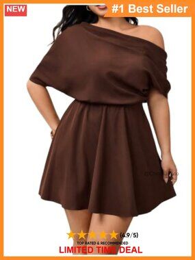 Plus Size Off the Shoulder A Line Flowy Short Summer Dress